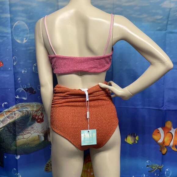 CHIO Di Stefania D 2PC METALLIC KNIT SWIMSUIT - Picture 4 of 6